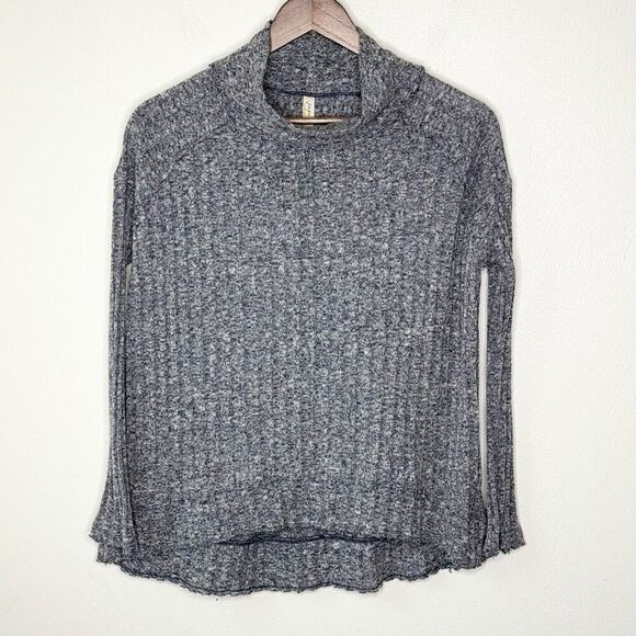 Free People Clarissa Ribbed Mock Neck Lightweight Sweater - Women’s US XS - Picture 1 of 11